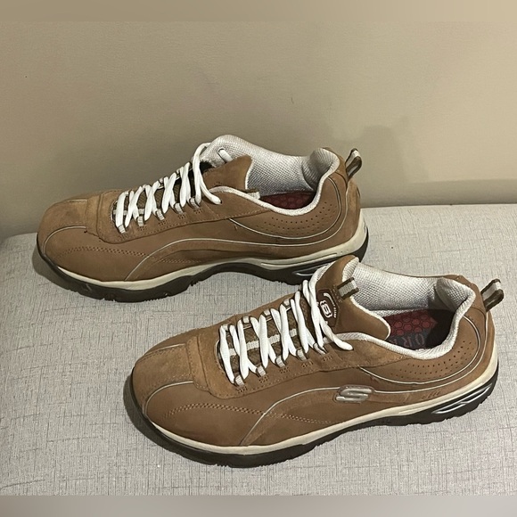 SKECHERS WORK Women's Meribel Steel Toe Work Shoe Brown - 76348/BRN, size 8 - Picture 3 of 10